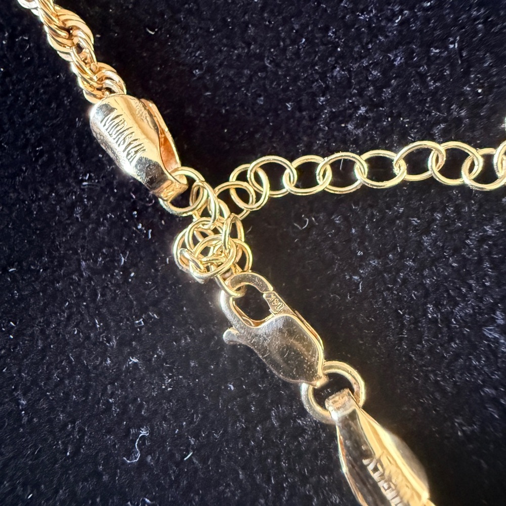 Ring Concierge 14k Graduated Rope Chain Necklace - Picture 4 of 5